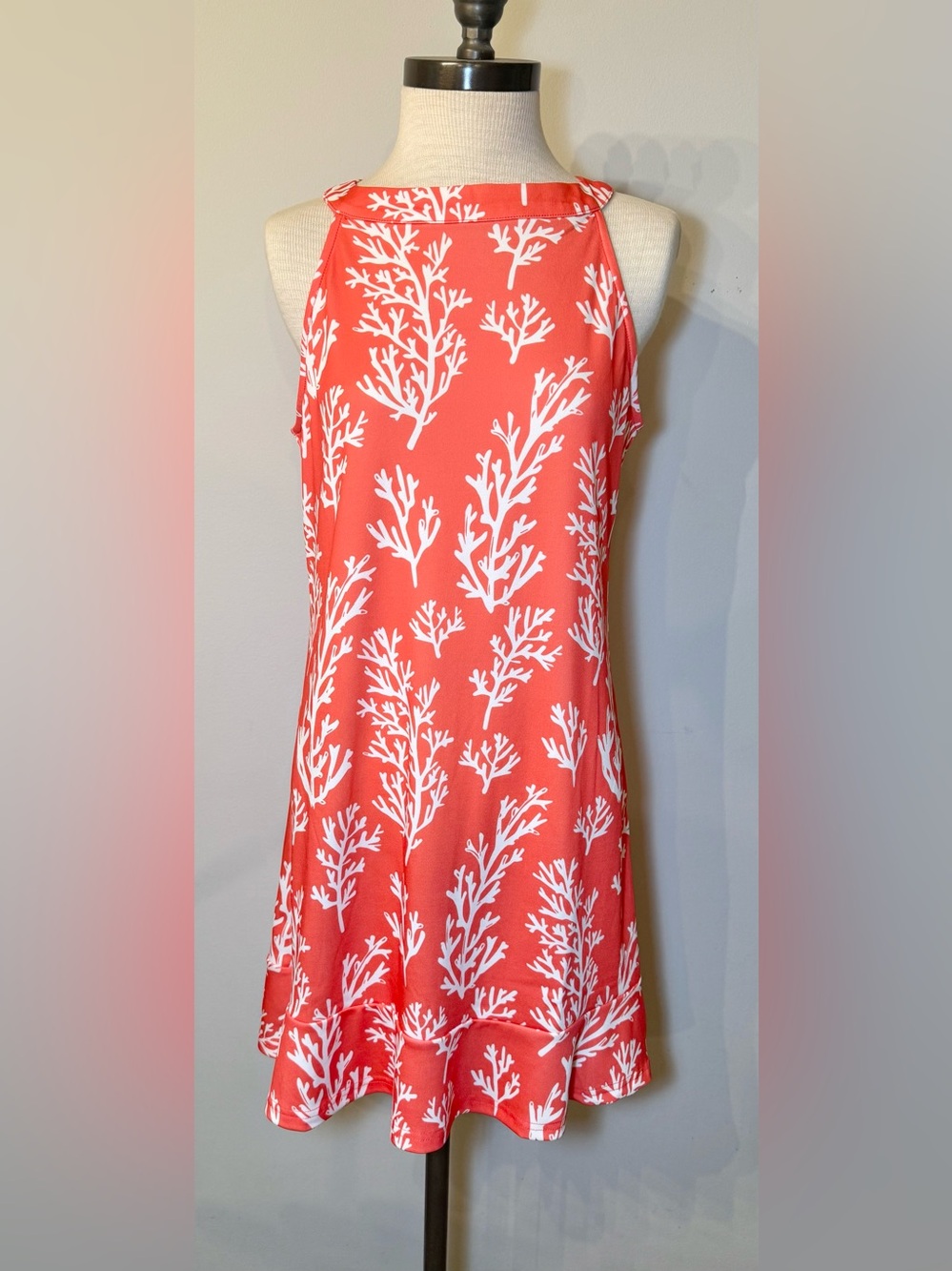 Lilly Pulitzer inspired Beach Coral Dress Womens Small Vacation Resort Travel